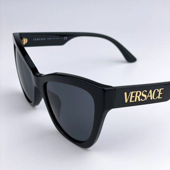 NEW Versace VE4417U GB1/87 Black Dark Gray Cat Eye Women Sunglasses - Picture 6 of 11
